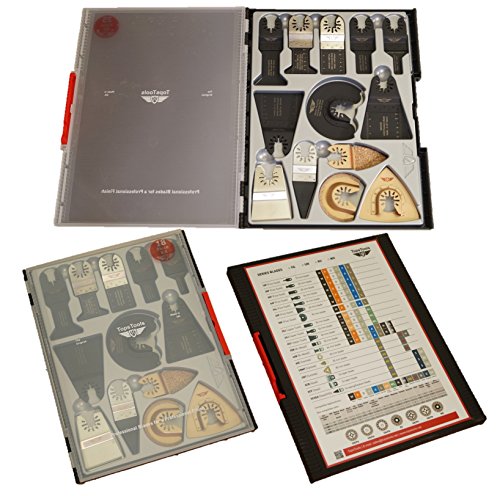 25 x topstools SW _ fak25 Fast Fit Mix Klingen Box-Set für Dewalt, Stanley, black und Decker, Bosch, Fein Multimaster, Multitalent, Makita, Milwaukee, Einhell, ergotools, Hitachi, Parkside, Ryobi, Worx, Workzone Multitool Multi Tool Zubehör - 7