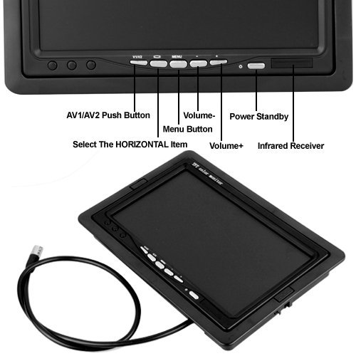 SODIAL(R) 7″ Auto KFZ TFT Farb Monitor fuer DVD VCD GPS Rueckfahrkamera + Remote - 2