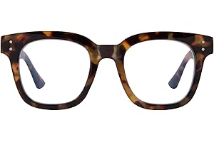 Madison Avenue Women Blue Light Glasses,Oversize Blue Light Glasses for Women, Anti Eyestrain & UV Protection Computer Eyeglasses (Tortoiseshell)