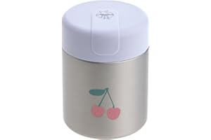 LÄSSIG Scaldavivande per bambini in acciaio inox a prova di perdite 315 ml/Food Jar Happy Fruits Cherry