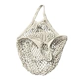 tejidos de algodon al por mayor Color: Blanco RETON 15 Pulgadas Bolso reutilizable tejido neto del totalizador de las compras de la secuencia del algodón orgánico de la bolsa de malla - Blanco
