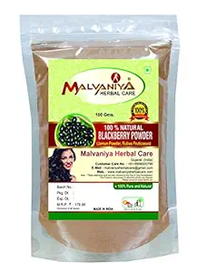 Blackberry Seeds Powder | 100% Natural Herbal Jamun Powder As Antioxidant For Stable Health 100 Grams by Malvaniya Herbal Care