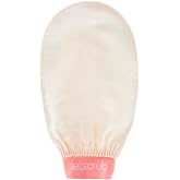 Let'scrub Ecru Bath Shower Pouch Exfoliating Gloves 100% Flush Silk For Normal Skin