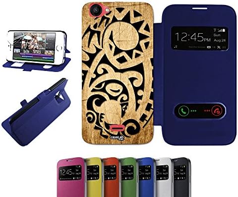 CASELABDESIGNS S VIEW BOOK CASE COVER BLUE EFFETTO LEGNO SCUDO TRIBU' FOR WIKO RAINBOW JAM BLU - BODY S VIEW BOOK BLUE MATERIAL PROTECTIVE SHOCK