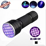 Linterna detectora Wolf Moon con luz led negra ultravioleta, 21 leds de 395 nm