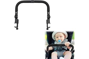 JOAASU Barras de parachoques universales para cochecito, reposabrazos de cochecito, reposabrazos de ángulo ajustable, manillar protector para la mayoría de cochecitos de bebé, color negro