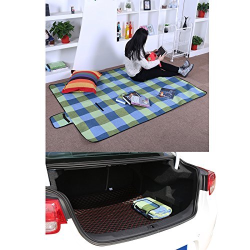 Songmics® 195 x 150 cm Wasserdichte Picknickdecke Campingdecke Stranddecke Mit Tragegriff GCM50C - 2