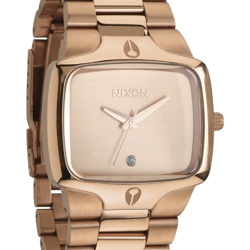 Nixon Men's Quartz Watch The Player All Rose Gold A140897-00 with Metal Strap