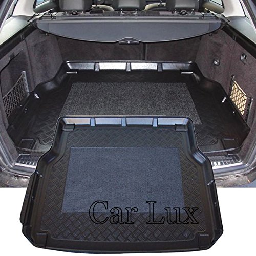 Car Lux AR00351 - Alfombra Bandeja Cubeta Protector cubre maletero a medida para clase C W204 T Combi Break