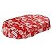 Produktbild ANRO Wachstuchtischdecke Wachstuch abwaschbar Tischdecke Weihnachten Weihnachtsstimmung Rot Oval 240 x 140cm, Schnittkante, 140 x 240cm
