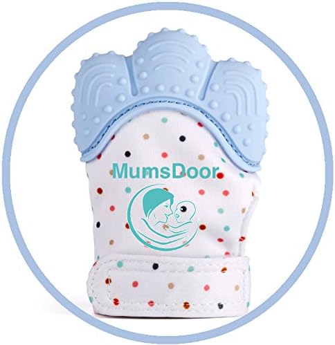 MumsDoor Teething Mitten Baby Soother Glove - Pain Relief for Sore Gums and Cutting Teeth, Gel Applicator, teething mitten for babies or teething toy for Babies Mouths Suitable from 2 months to Toddler