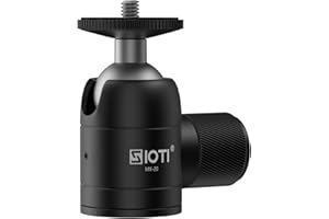 SIOTI Trépied Mini Rotule Tête Rotule Tête Métallique Rotule 360 ° Pan Trépied Inclinable à 90 ° avec 1/4 Vis pour Appareil Photo Numérique/Compact DSLR/Téléphone Portable/Monopied/Gopro/Pied/Lumière