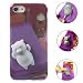 Produktbild iPhone X Stress Kombination Fall, liqucase 3D Squishy TPU Fall mit weichem Silikon Cute Animal Squeeze Stress Kombination Handy-Cover für iPhone X 2017 Cat Purple iPhone X