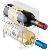 Stackable Bottle Rack for Kitchen, Refrigerator, Bar and Cellar Water Bottle, Champagne Wine, Transparent, Universal, Plastic