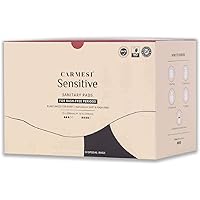 Carmesi Sensitive Sanitary Pads - 15 Medium Flow (L) + 15 Heavy Flow (XL) - Certified 100% Rash-Free by Gynecologist - Natural Plant Top Sheet - No Fragrance, No Chlorine