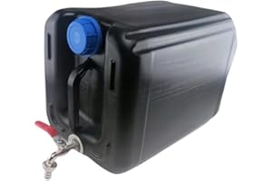 Anwicar Bidon d'eau avec Robinet - Réservoir d'eau Camping 20l - Camping Jerricane d'eau - Réservoir d'eau Fraîche - Noir