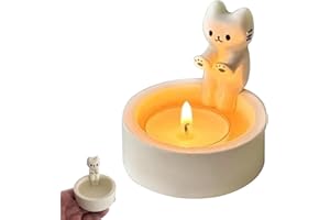 SHXIUMINY Cartoon Kitten Candle Holder,Cat Paws Candle Holder,Funny Cute Cat Candle Holder,Valentine's Day Cat Warming Paws Candle Holder Ornament,Home Decoration Gifts for Cat Lovers (Candles Not Included)