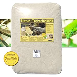 [Gesponsert]25 kg Terrariensand NATUR BEIGE weich & rund geprüfte Qualität 0,63-1,25 mm