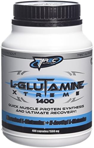 TREC NUTRITION L-Glutamine Xtreme 1400, 1 Pack (1 x 400 Capsules)