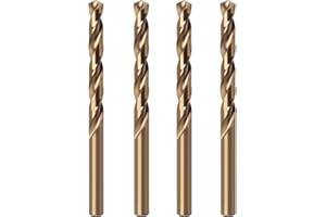 Misuyue M42 Foret Cobalt Metal 5mm, 4pcs HSS Forets Carbure Meche Metal Hélicoïdal Professional pour Inox Alliage Titane Cuivre Fer