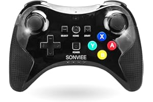 SONVIEE - Controlador inalámbrico para Wii U Pro de Wii U, control de Wii U, accesorio inalámbrico para Wii U con mando analógico dual para Wii U (controlador para Wiiu)