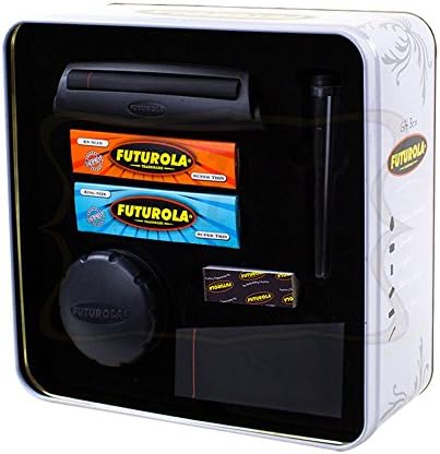 Futurola King Size Cone Rolling Machine Gift Box with Futurola Accessories (Black)