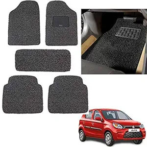 CABIX Paper, Rubber Grass/Car Mat for Maruti Alto 800 New (12 mm, Black Grey) - Set of 5