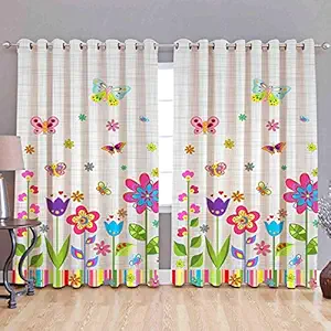 SOCXR? Polyester Kid 3D Digital Print Designer Window Curtains for Living/Kid/Bed Room for Home (2, 4 X 9 Long Door)