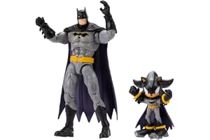 DC x Sonic Shadow & Batman Action Figure Multipack, Officiellt licensierad av Jakks Pacific, Innehåller 2,5" Shadow Batman & 5" Klassiska Actionfigurer, Sonic x DC Collectibles