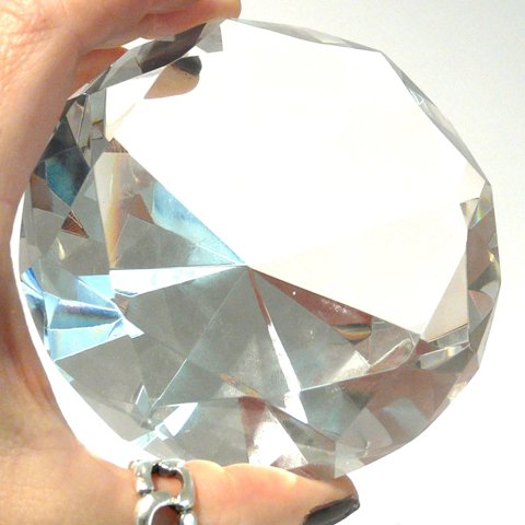 10 cm Glasdiamanten mit wunderschönen Facetten als Deko-Diamant, Glas-Diamant in Klar - 2
