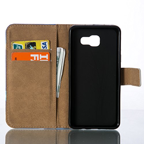 SKYXD für Samsung Galaxy A5 2016 Hülle Leder Kind Löwenzahn Muster Folio Klappbar Handy Tasche Schutzhülle [Magnet / Brieftasche Kartenfach / Standfunktion] Klapphülle mit [Handyanhänger + Eingabestift] Zubehör Set für Samsung Galaxy A5 2016 A510F Case Bookstyle Flip Leather Cover With [Stylus and Dust Plug] - 4