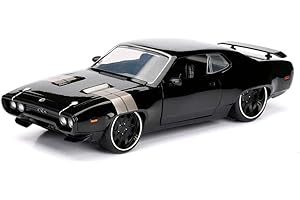 Jada Toys Fast & Furious 8 - Dom'S '72 Plymouth Gtx Pojazd Zabawkowy, Czarny, Od 8 lat