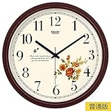 WIHY Silent Seiko Wanduhr Quarz Batterie Mode Präzision Moderne Geschenk Uhr Digital Art Zeichnung Quarzuhr Hause Wanduhr, 13 Zoll, Basic Brown-029,