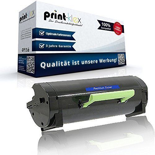 Print-Klex GmbH & Co.KG - Toner XL per 10000 pagine per stampanti Lexmark MX310dn MX410de MX510de MX511de MX511dhe MX511dte MX611de MX611dhe 60F2H00 602H, colore: nero