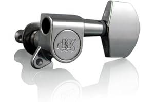 Wilkinson Tuners/Machine Heads Chrome WJ01 3-a-side Flat-sided for for Epiphone Les Paul, SG, ES, PRS, Schecter, Ibanez, Acoustic (Standard Post, Chrome)