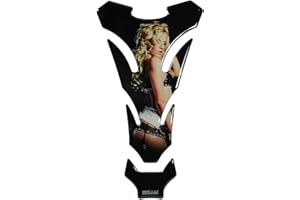 BIKE-label 3D X504507VA protège réservoir moto autocollant fille blonde