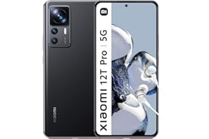 XIAOMI 12T Pro 5G - Teléfono Móvil Libre 128GB + 8GB RAM - Pantalla AMOLED de 6.67" 120Hz - Cámara Principal de 200 MP - Carga Rápida Charge de 120W - Negro, Excluyendo Accesorios (Reacondicionado)
