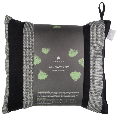 Saunakissen viereckig – Streifen, Schwarz, 30×30 cm (Emendo) - 2