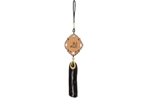 Longueur 35cm Voiture Ornements Suspendus Imitation Bois Musulman pendentifs Suspendus Islamique Voiture Miroir arrière décoration avec Gland pour Musulman Cadeau ou décor(#1)