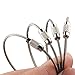 Produktbild OneTigris Kabel-Schlüsselring, robust, 150 x 1,5 mm, aus Edelstahl, 4 Stück