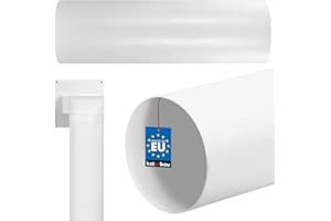 KOTARBAU® - Tubo di ventilazione tondo in PVC, 500 mm di lunghezza e 150 mm di diametro, colore bianco