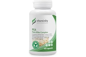 Vitaminity PEA Complex - Pea Integratore, Integratore per Infiammazioni Muscolari di Nervi, Muscoli e Articolazioni Naturale, Forte Azione Antinfiammatoria, e Anti-dolorifica - 60 capsule
