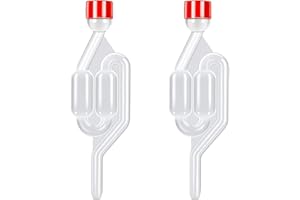 QianFenShi 2 Piezas Airlock,Airlock Fermentacion,Tubos de Fermentación,Válvula de Esclusa de Fermentación,para Hacer Cerveza,Vino,Encurtidos Fermentados,17cm (Sin Tapón de Silicona)