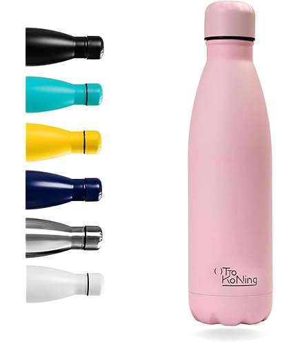 Mont-Clair L'O Roestvrijstalen Waterfles, Vacuüm Geïsoleerd - BPA-vrij, 12 Uur Warme En 24 Uur Koude Dranken, Metalen Waterfles 500 Ml Lekvrij - Wit