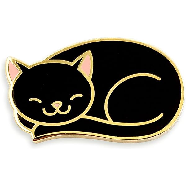 Real Sic Lucky Cat Enamel Pin – Waving Cat Good Luck Charm | Hard Enamel Gold Plated | Lapel, Jacket & Backpack Pin