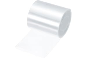 QUARKZMAN Tubo Termorestringente PVC 42mm Dia 66mm Piatto 18 Piedi Trasparente Kit di Tubi Termorestringenti per Batteria Guaina Termorestringente Buon Isolamento per Pacco Batterie-5.5m