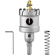 Sega A Tazza SALI In Metallo Duro - Diametro 50mm, Per Acciaio, Legno E Plastica - Con Punta In Titanio