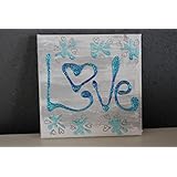 Keilrahmen, Beton-Optik, Love