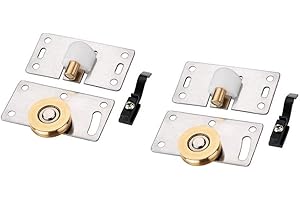 BJ-SHOP Rodillo para puerta corredera Juego de 2 muebles correderos Rodillos para puertas correderas para armario, armario, ventana, puertas correderas