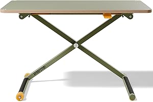 poptop Höhenverstellbarer Kinderschreibtisch der Woom Bike Gründer | Für Kinder zwischen 2 und 13 Jahren | Kinderleichter Mechanismus ohne Strom und Kurbel | Stabiles und sicheres Design | Grün